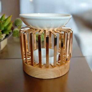 Brûle-Parfum Aero - Mariage Métal Céramique et Bois