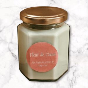 Bougie parfumée Fleur de coton - L&K Les Trésors de Madeleine