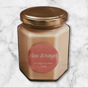 Bougie parfumée Fleur d'oranger - L&K Les Trésors de Madeleine