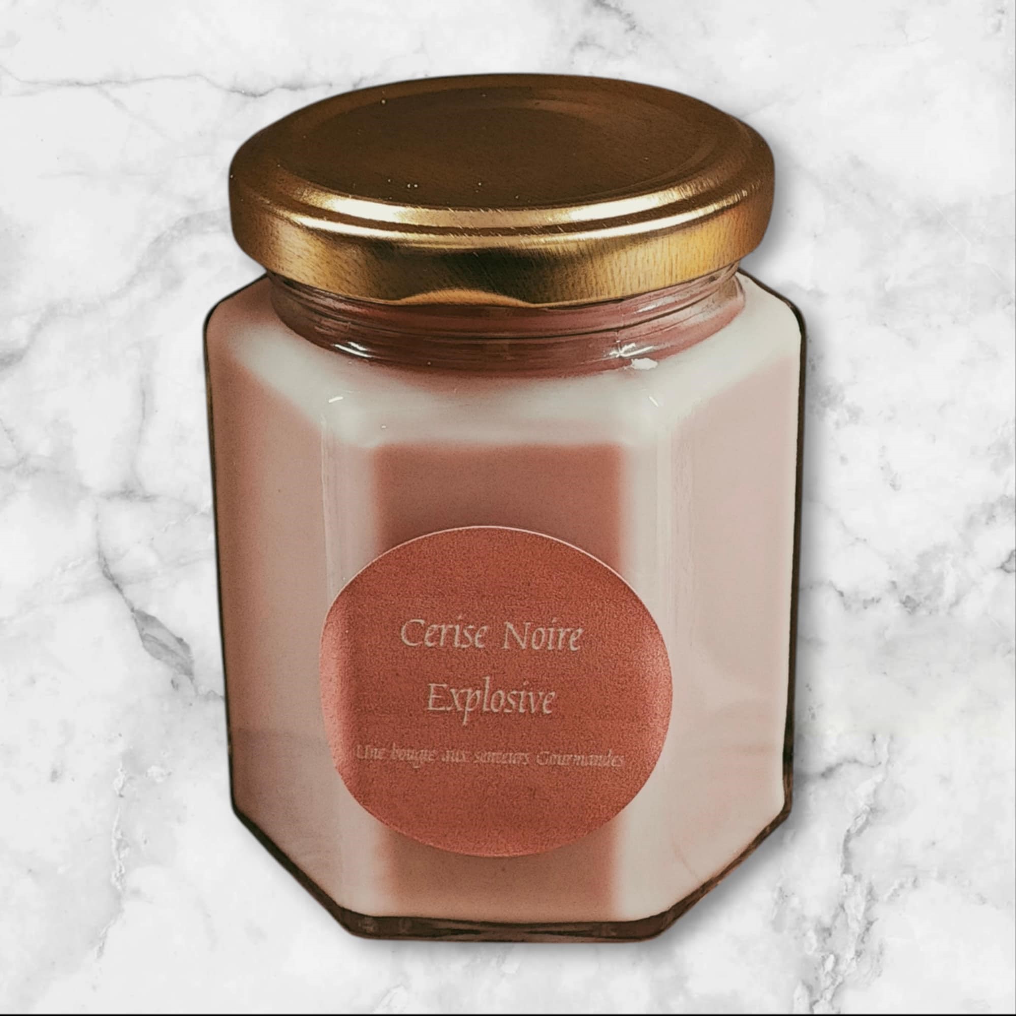 Bougie artisanale Cerise noire explosive - L&K Les Trésors de Madeleine