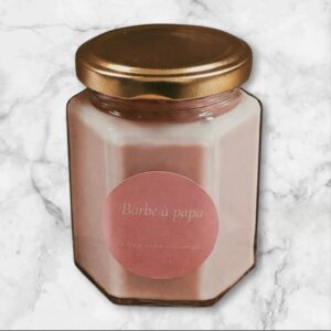 Bougie Barbe à papa - L&K Les Trésors de Madeleine